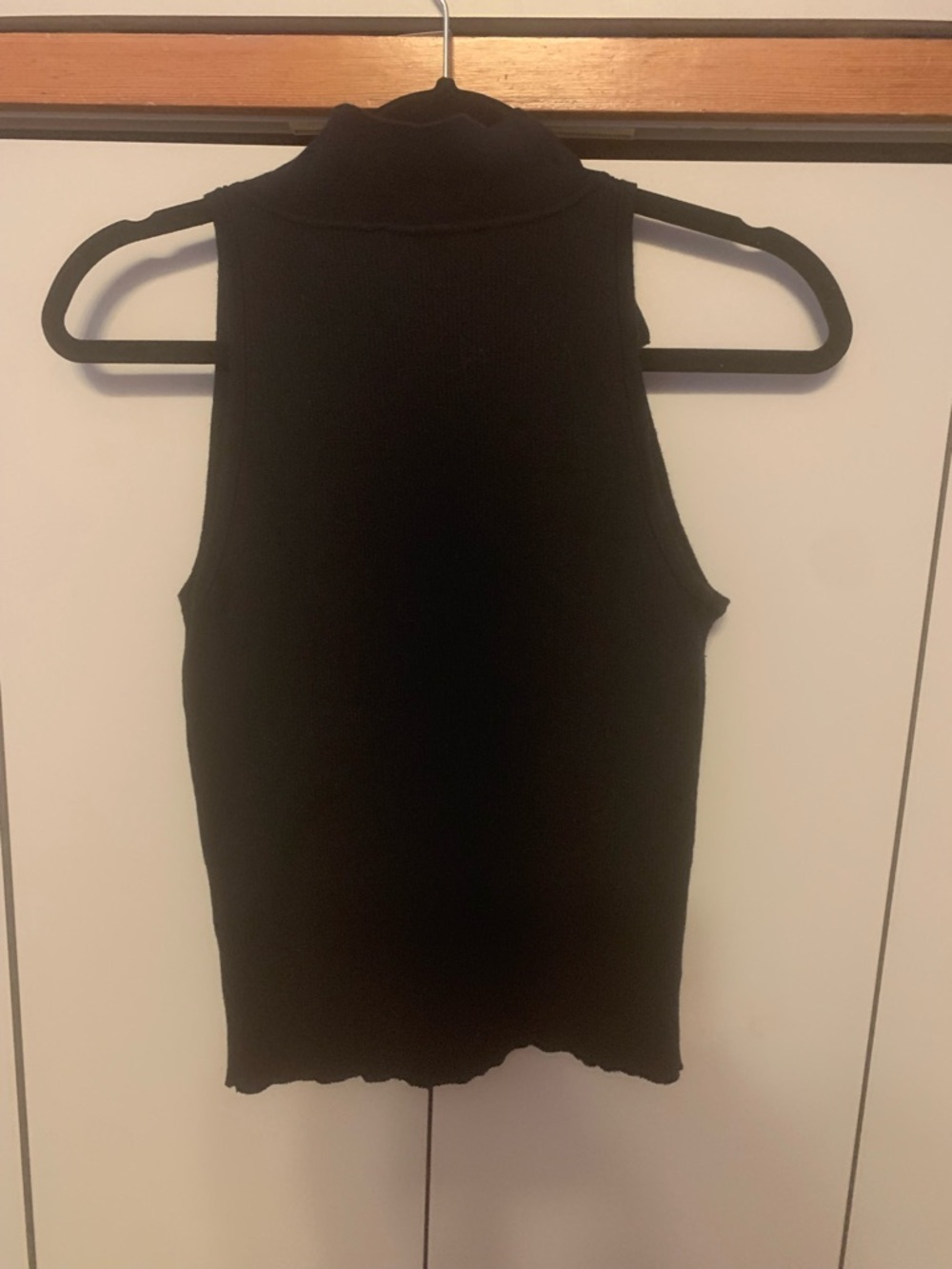 DKNY Black Knit Polo Tank Top Women’s Large Cotton Blend Business Casual - Picture 3 of 10